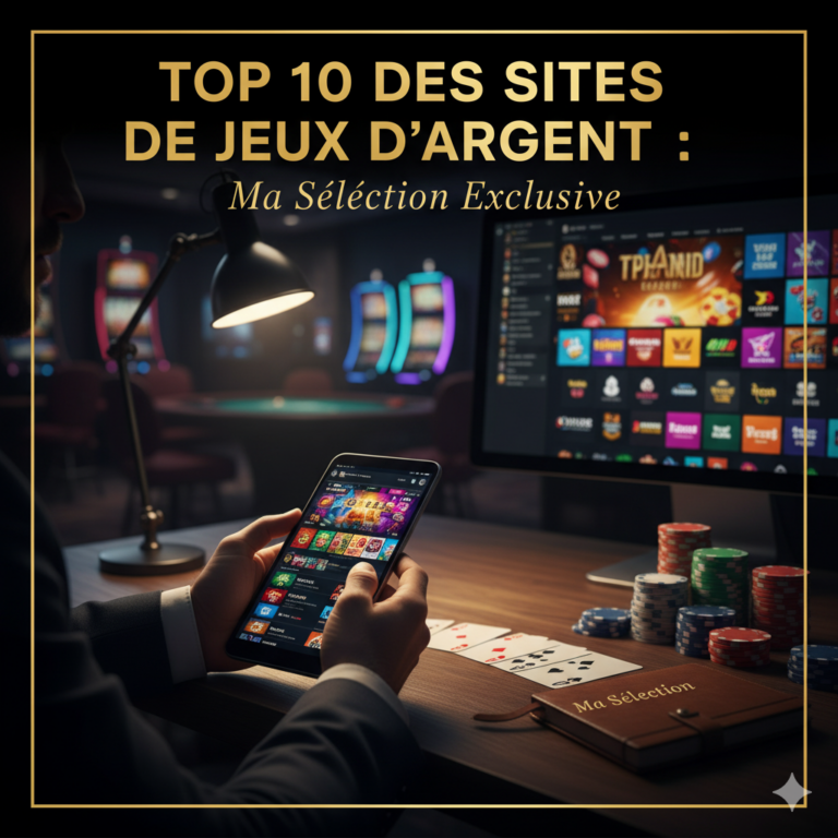Top 10 des Sites de Jeux d'Argent : Ma Sélection Exclusive